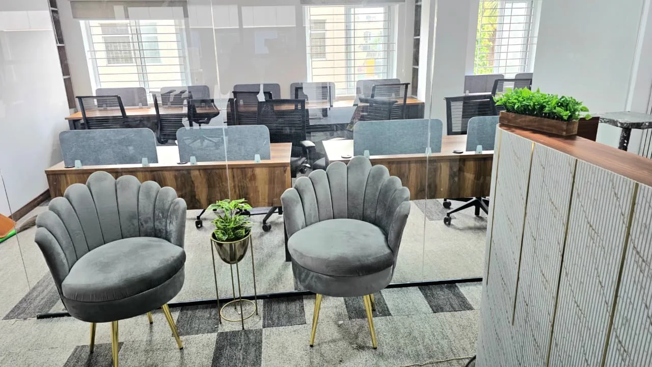 Premium waiting and common area at The Meridian Cowork & Business Suites