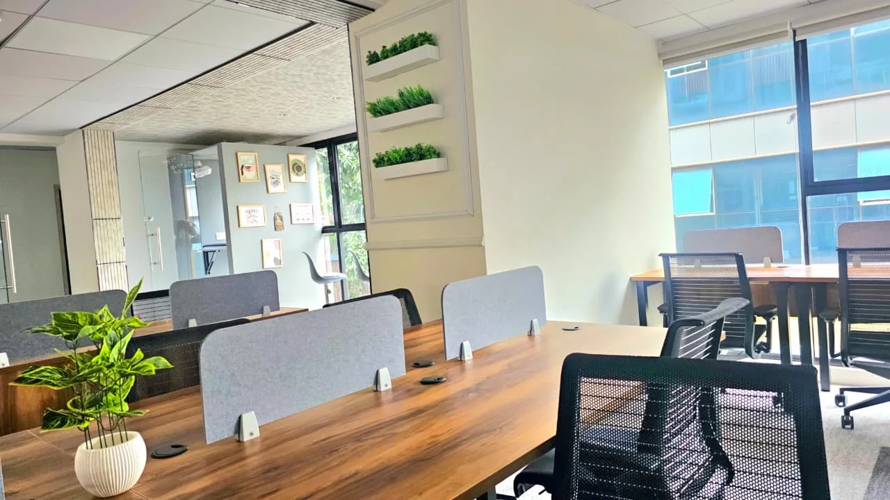 Premium desk cluster at The Meridian Cowork & Business Suites
